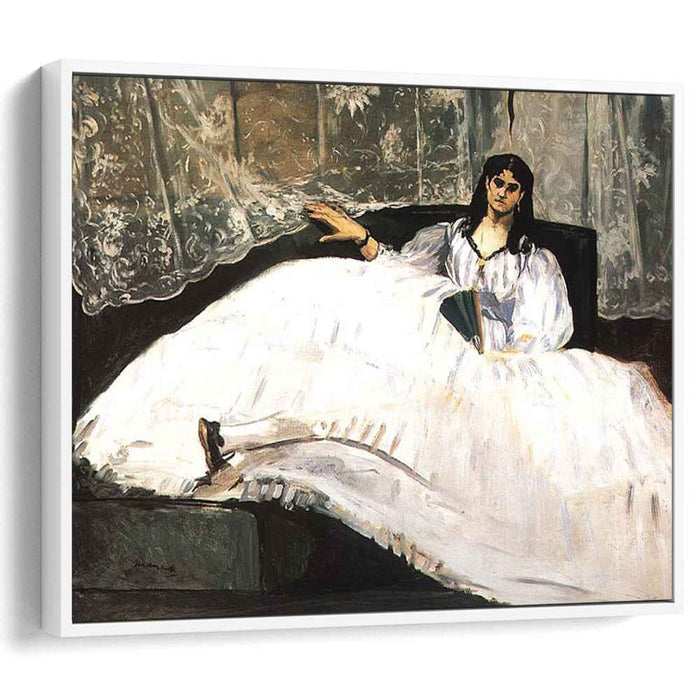 Jeanne Duval, Baudelaire's Mistress, Reclining (Lady with a Fan) by Edouard Manet
