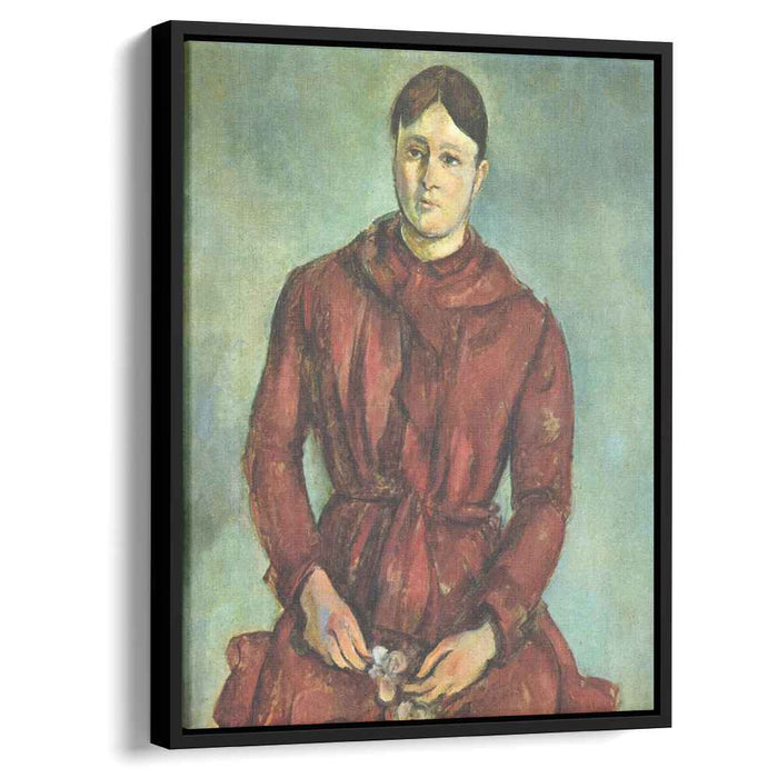 madame cezanne in a red dress Madame Cezanne -Hortense Fiquet, 1850-1922- in a Red Dress. Painting by Paul Cezanne