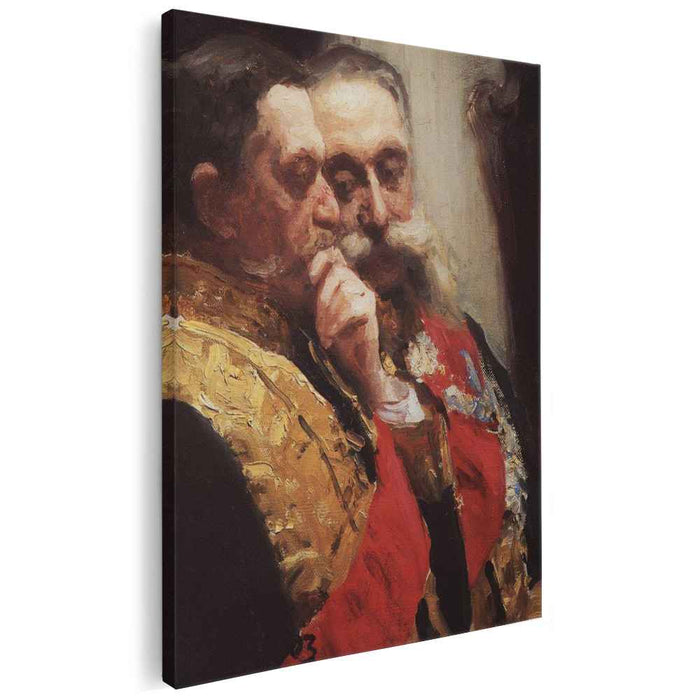 Portrait of members of State Council Ivan Logginovich Goremykin and Nikolai Nikolayevich Gerard. Study. (1903) by Ilya Repin
