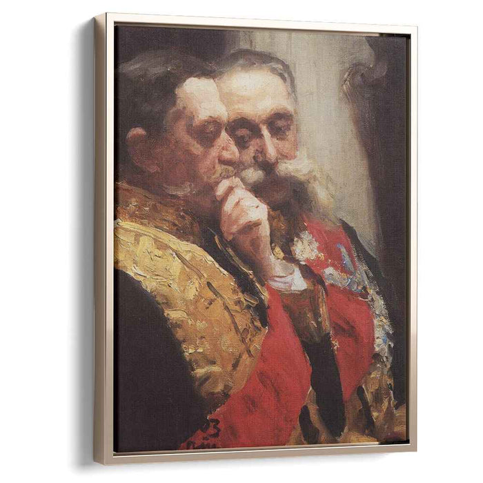 Portrait of members of State Council Ivan Logginovich Goremykin and Nikolai Nikolayevich Gerard. Study. (1903) by Ilya Repin
