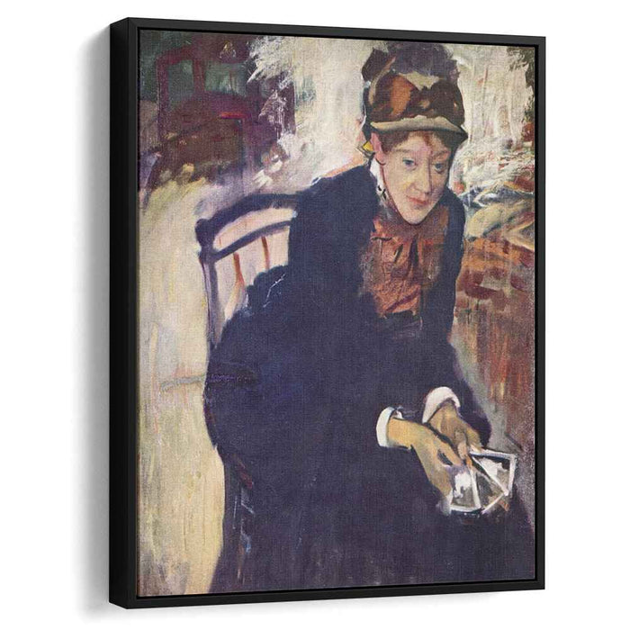 Portrait of Miss Cassatt, holding the cards by Mary Cassatt