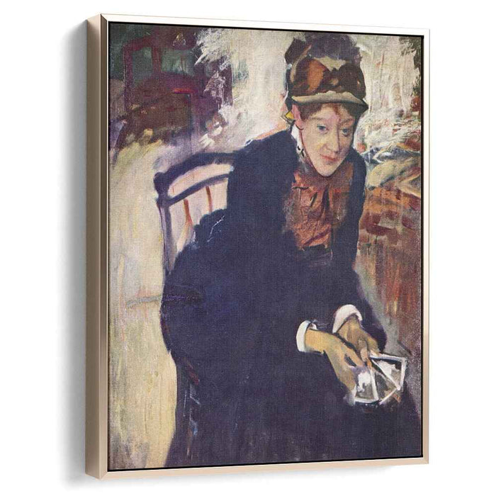 Portrait of Miss Cassatt, holding the cards by Mary Cassatt