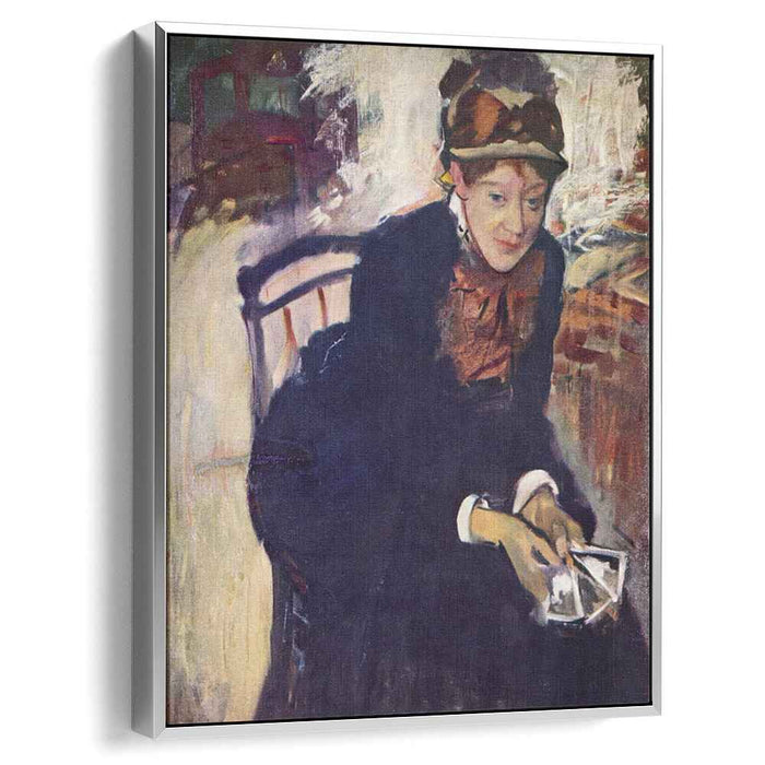 Portrait of Miss Cassatt, holding the cards by Mary Cassatt