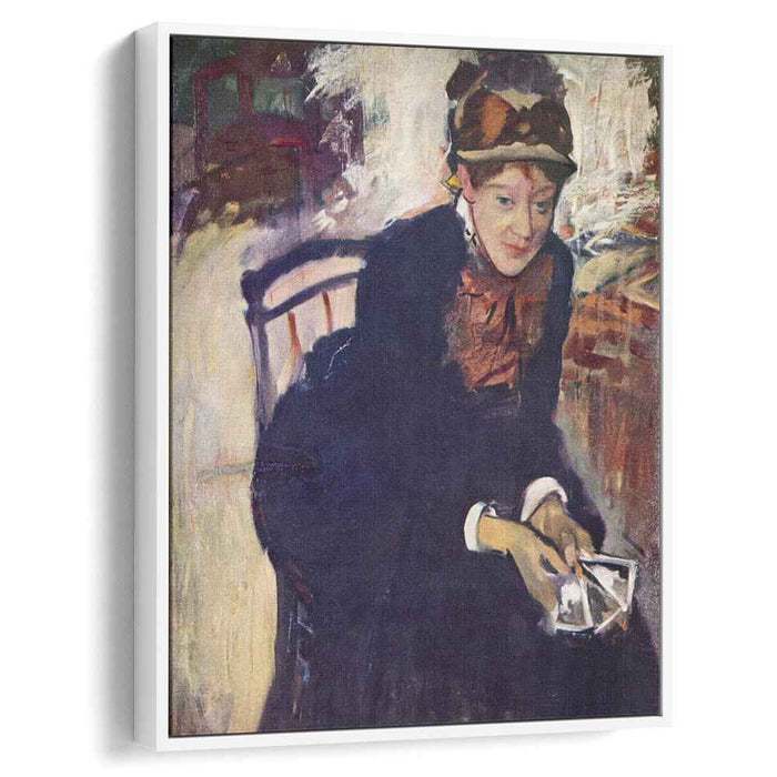 Portrait of Miss Cassatt, holding the cards by Mary Cassatt