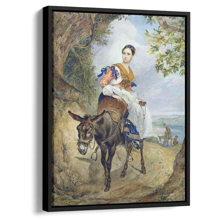 Portrait of O. P. Ferzen on a Donkeyback (1835) by Karl Bryullov