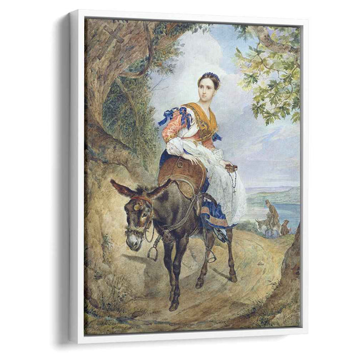 Portrait of O. P. Ferzen on a Donkeyback (1835) by Karl Bryullov