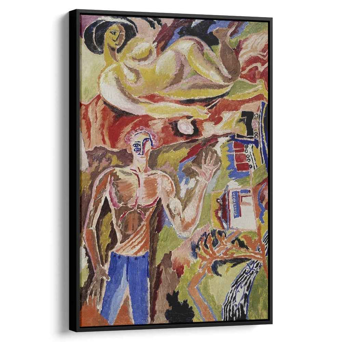 Portrait of songbeater futurist Wassily Kamensky (1916) by David Burliuk