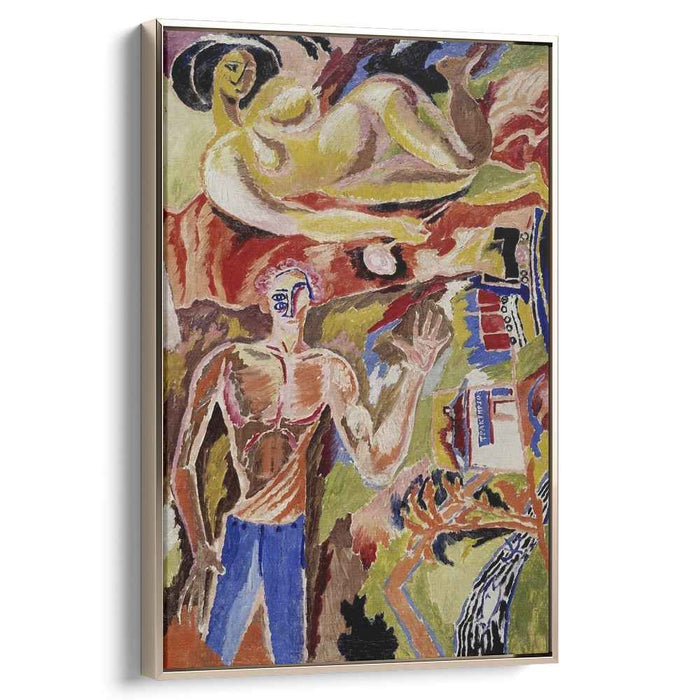 Portrait of songbeater futurist Wassily Kamensky (1916) by David Burliuk