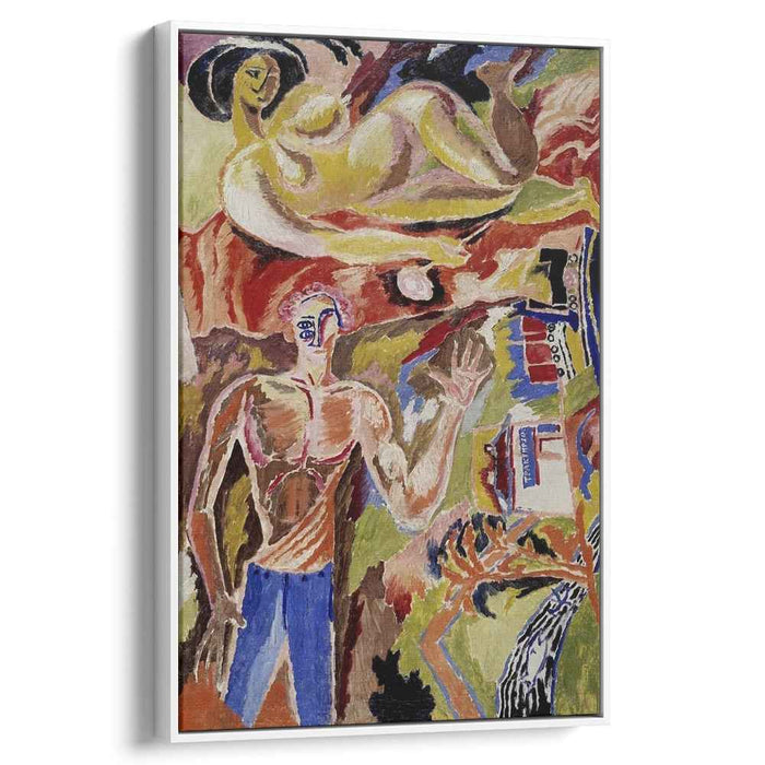 Portrait of songbeater futurist Wassily Kamensky (1916) by David Burliuk