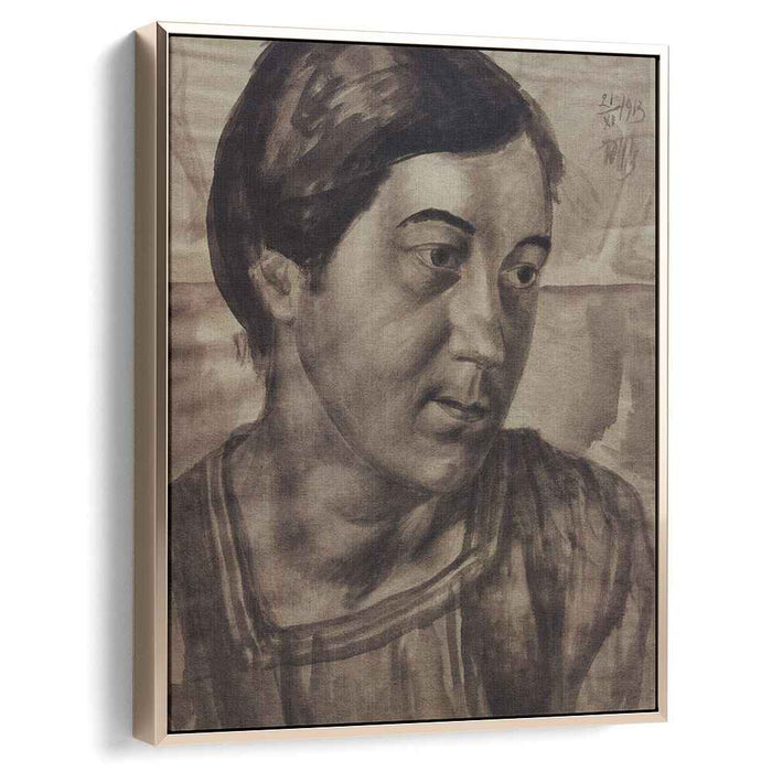 Portrait of the Artist's Wife (1913) by Kuzma Petrov-Vodkin