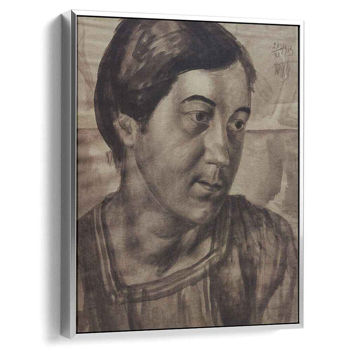 Portrait of the Artist's Wife (1913) by Kuzma Petrov-Vodkin