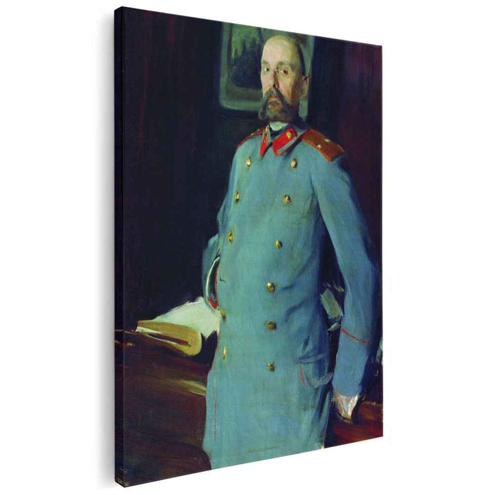 Portrait of the commandant of the Mariinsky Palace, Major-General Pavel Shevelev by Boris Kustodiev