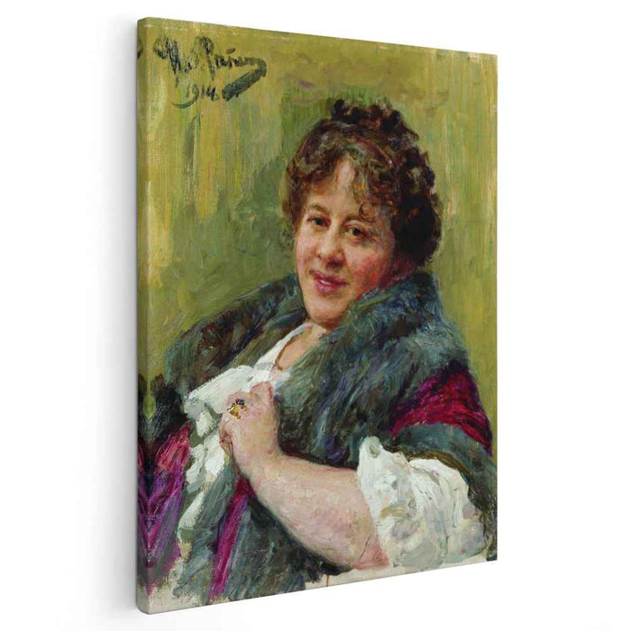 Portrait of the writer T.L. Shchepkina-Kupernik (1914) by Ilya Repin