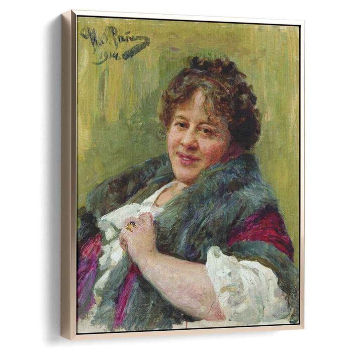 Portrait of the writer T.L. Shchepkina-Kupernik (1914) by Ilya Repin