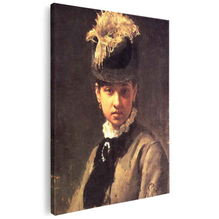 Portrait of Vera Repina, the Artist's Wife by Ilya Repin