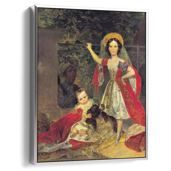 Portrait of Volkonskis Children with Blackamoor (1843) by Karl Bryullov