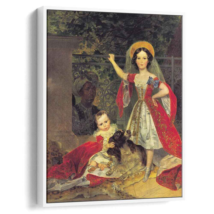 Portrait of Volkonskis Children with Blackamoor (1843) by Karl Bryullov