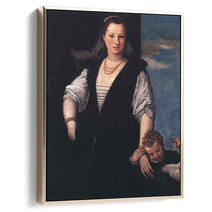 Portrait of woman with a child and a dog (1548) by Paolo Veronese