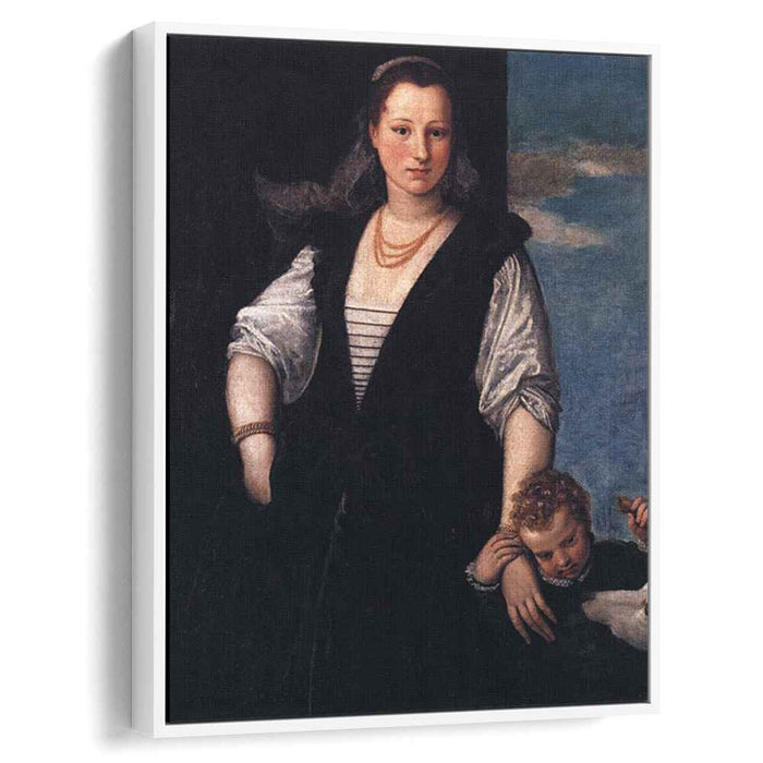 Portrait of woman with a child and a dog (1548) by Paolo Veronese