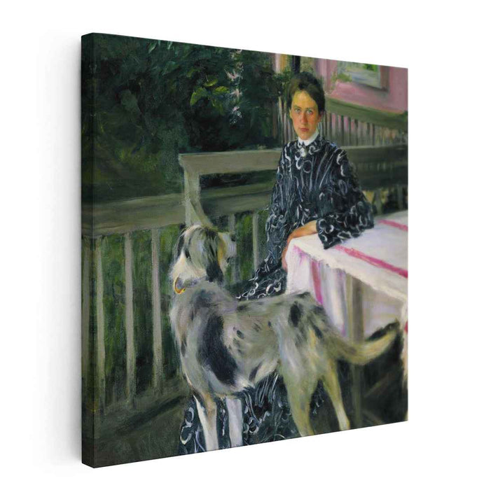 Portrait of Yulia Yevstafievna Kustodieva, the artist's wife (1903) by Boris Kustodiev