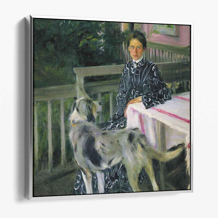 Portrait of Yulia Yevstafievna Kustodieva, the artist's wife (1903) by Boris Kustodiev