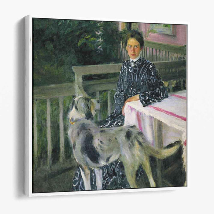 Portrait of Yulia Yevstafievna Kustodieva, the artist's wife (1903) by Boris Kustodiev