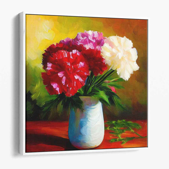 Weightless Blossoms: Lifelike Floral Still Life Canvas Art