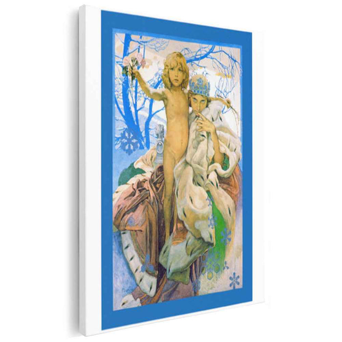 Poster presentation of Andersen's Snow Queen by Alphonse Mucha