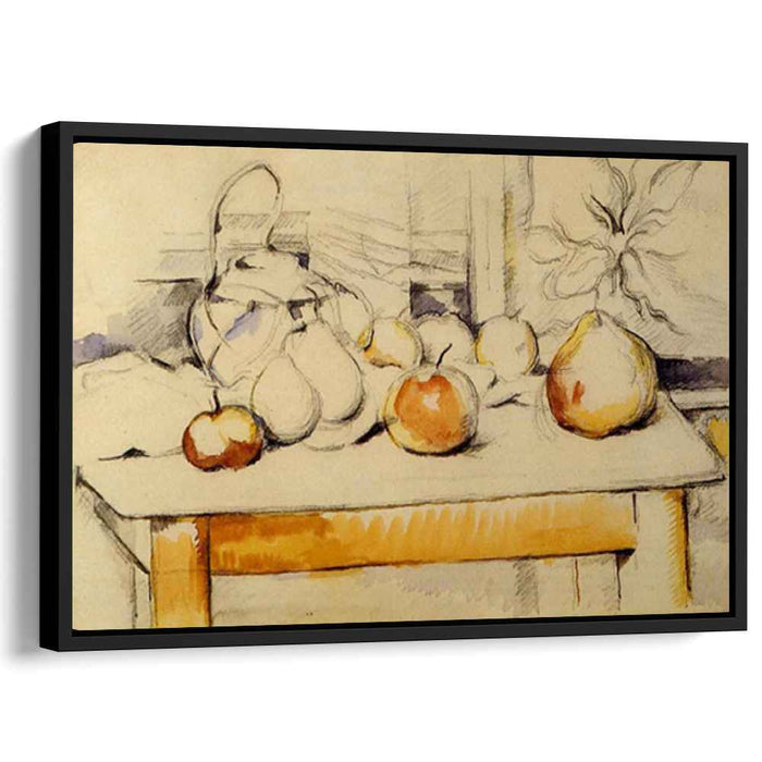 Pot of Ginger and Fruits on a Table (1890) by Paul Cezanne