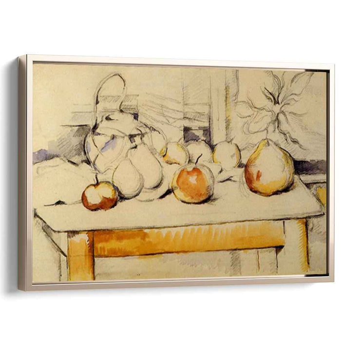 Pot of Ginger and Fruits on a Table (1890) by Paul Cezanne