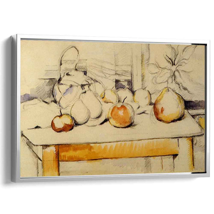 Pot of Ginger and Fruits on a Table (1890) by Paul Cezanne