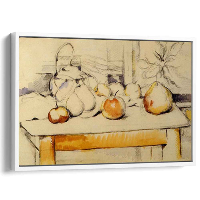 Pot of Ginger and Fruits on a Table (1890) by Paul Cezanne