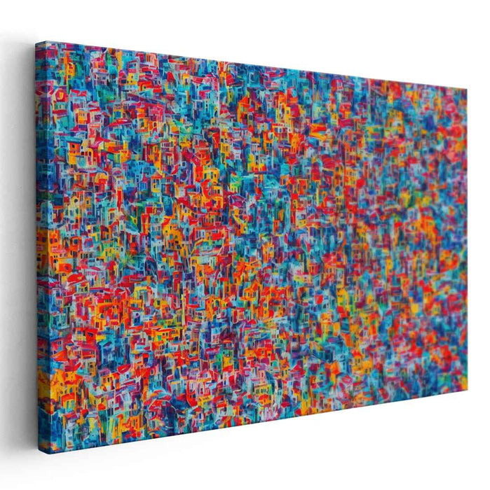 Energetic Flux: Dynamic Abstract Expressionist Canvas Art