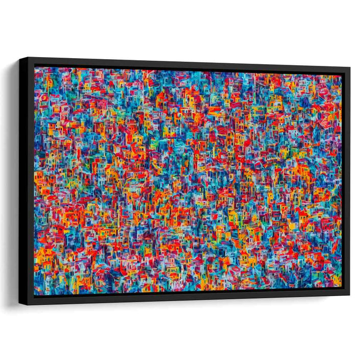 Energetic Flux: Dynamic Abstract Expressionist Canvas Art