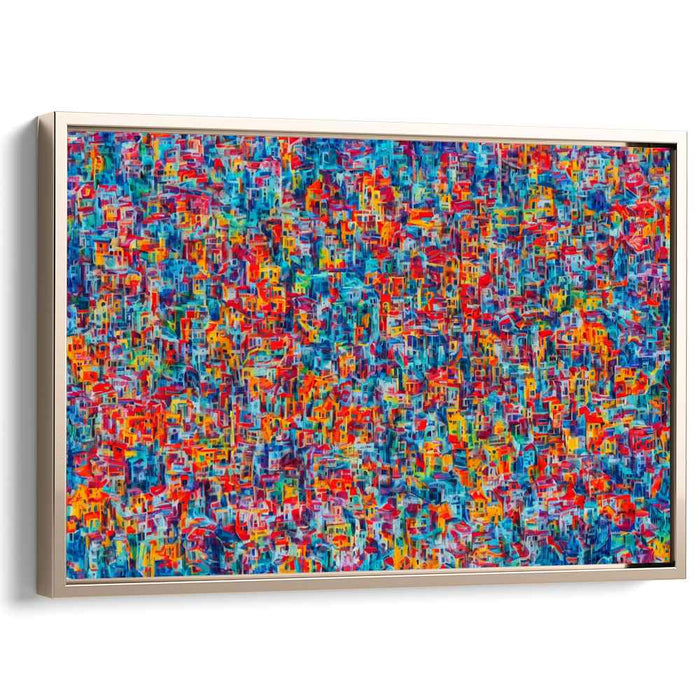 Energetic Flux: Dynamic Abstract Expressionist Canvas Art