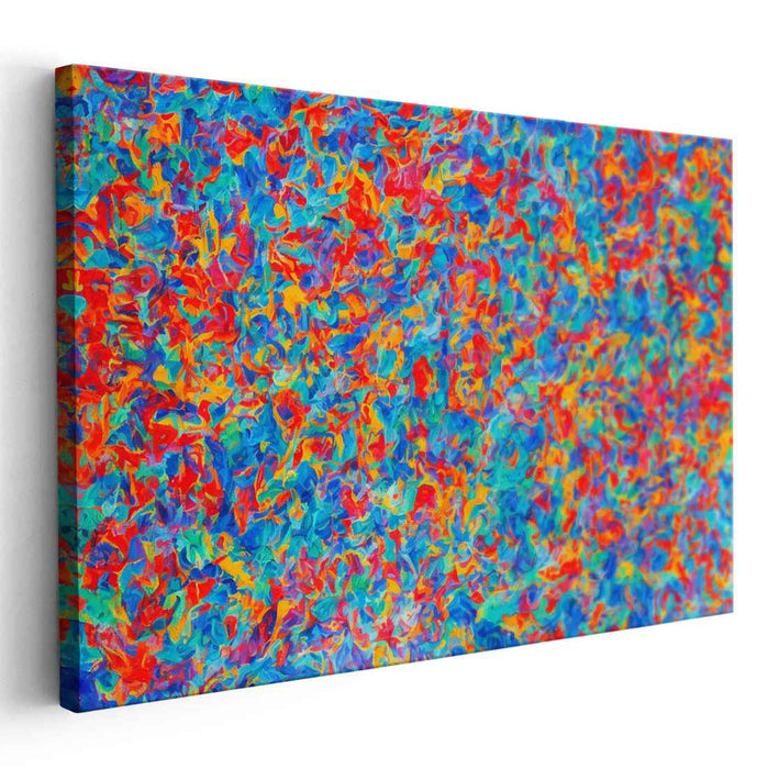 Kaleidoscopic Fervor: Abstract Expressionist Riot of Colors Canvas Art Print