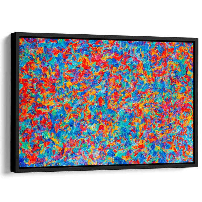 Kaleidoscopic Fervor: Abstract Expressionist Riot of Colors Canvas Art Print