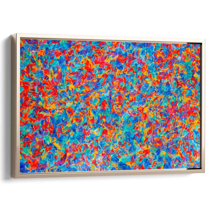 Kaleidoscopic Fervor: Abstract Expressionist Riot of Colors Canvas Art Print