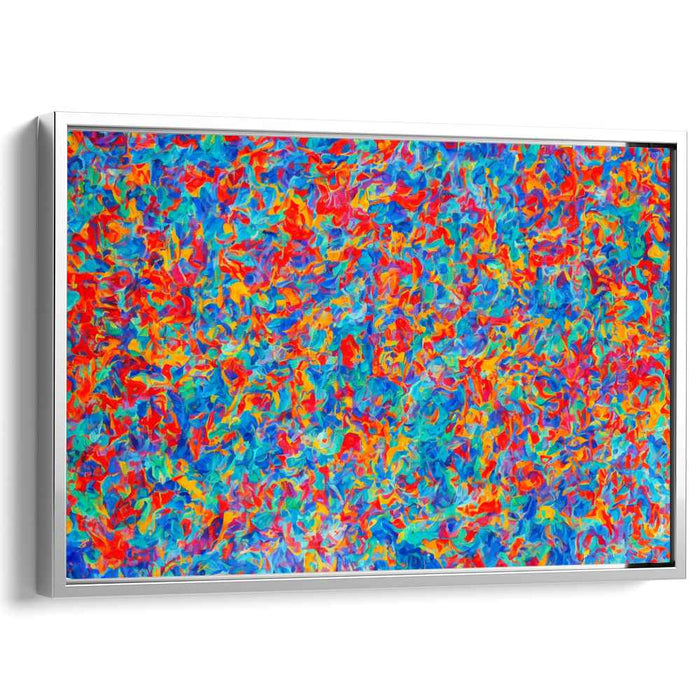 Kaleidoscopic Fervor: Abstract Expressionist Riot of Colors Canvas Art Print