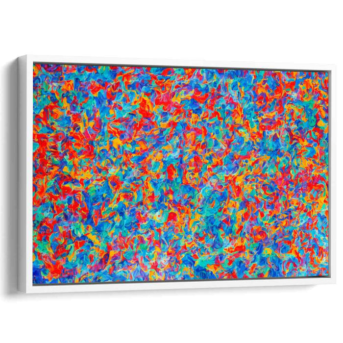 Kaleidoscopic Fervor: Abstract Expressionist Riot of Colors Canvas Art Print