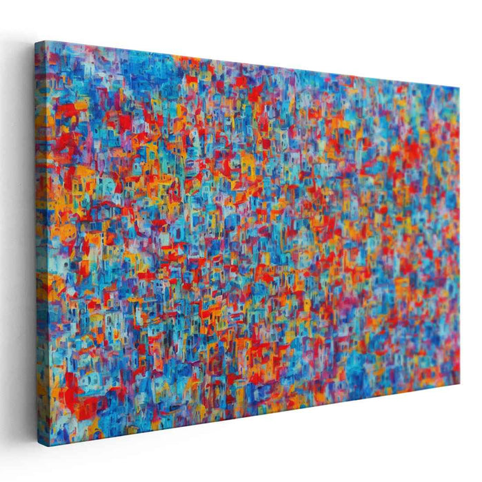 Emotive Palette: Abstract Expressionist Colorful Canvas Art Print