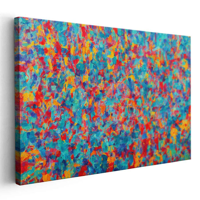 Dynamic Color Dance: Abstract Expressionist Vibrant Canvas Art Print