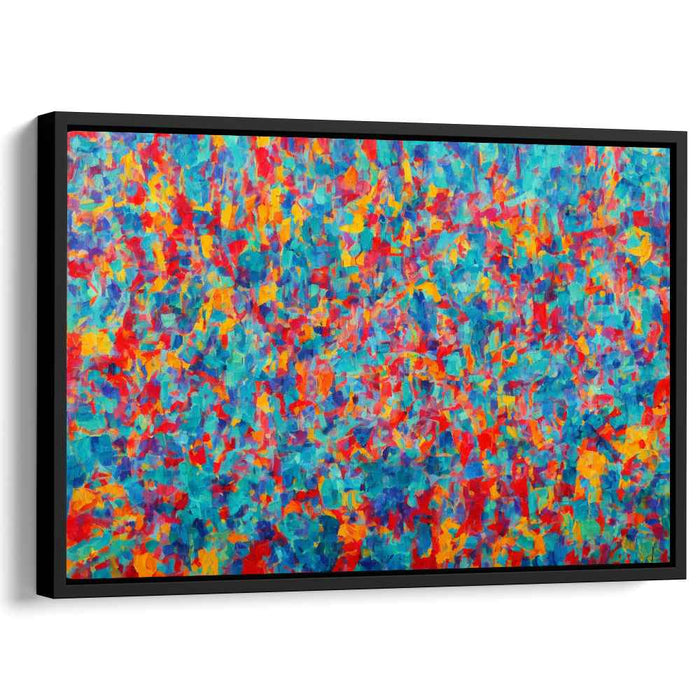 Dynamic Color Dance: Abstract Expressionist Vibrant Canvas Art Print