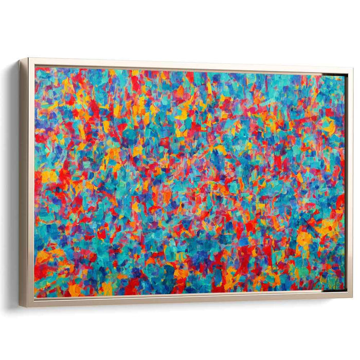 Dynamic Color Dance: Abstract Expressionist Vibrant Canvas Art Print