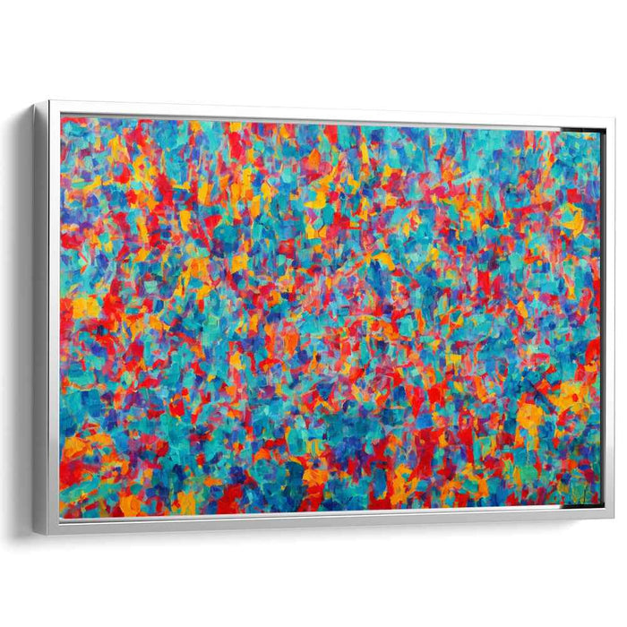 Dynamic Color Dance: Abstract Expressionist Vibrant Canvas Art Print