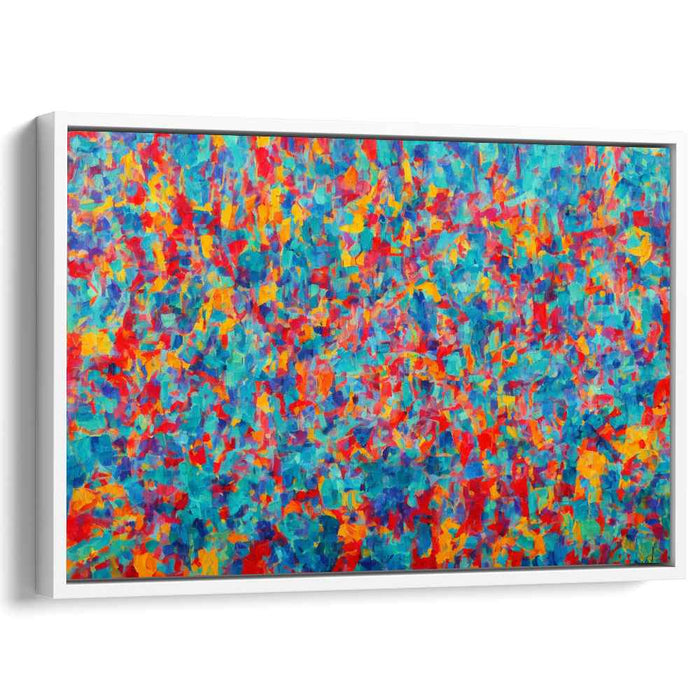 Dynamic Color Dance: Abstract Expressionist Vibrant Canvas Art Print