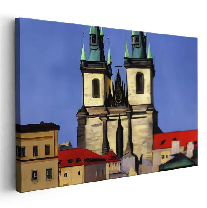 Majestic Gothic Cathedral: Timeless Architectural Elegance Canvas Art Print