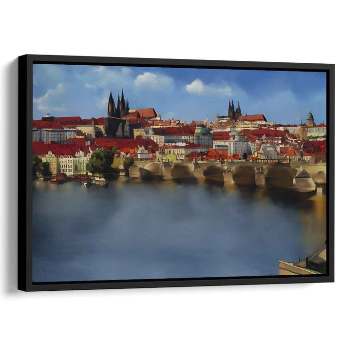 Prague Serenity: A Majestic Cityscape Canvas Art Print