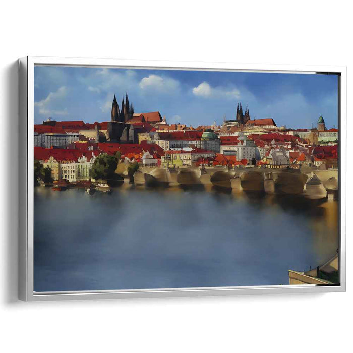 Prague Serenity: A Majestic Cityscape Canvas Art Print