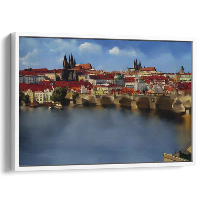 Prague Serenity: A Majestic Cityscape Canvas Art Print